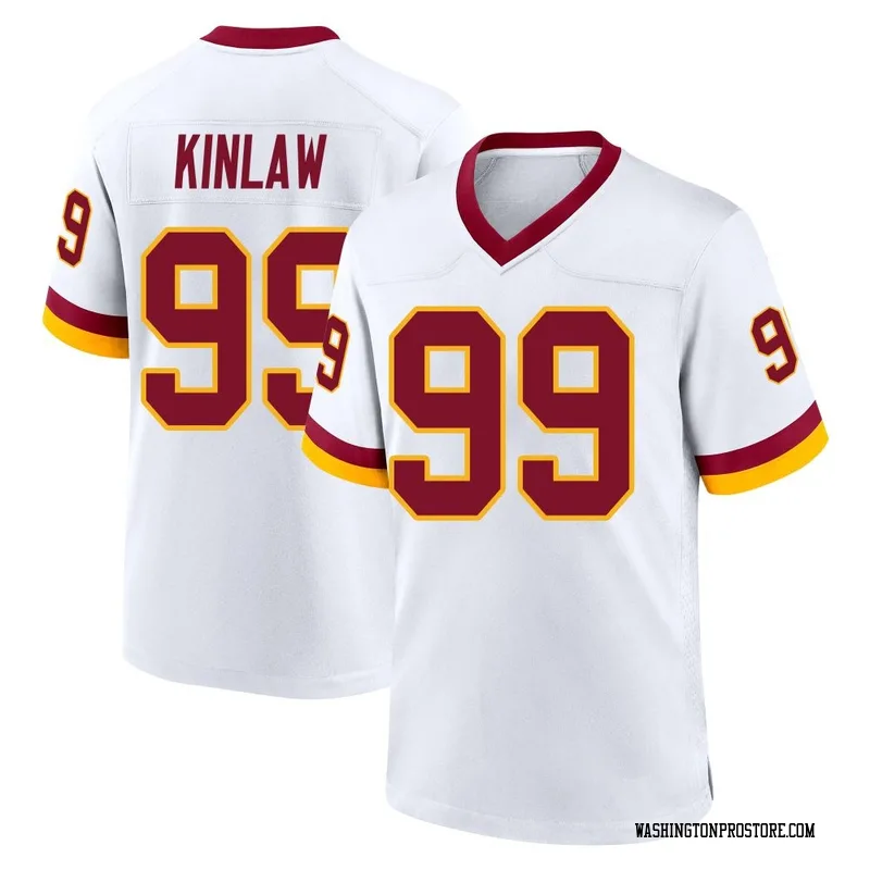 White Youth Javon Kinlaw Washington Commanders Game Jersey