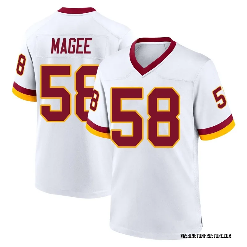 White Youth Jordan Magee Washington Commanders Game Jersey