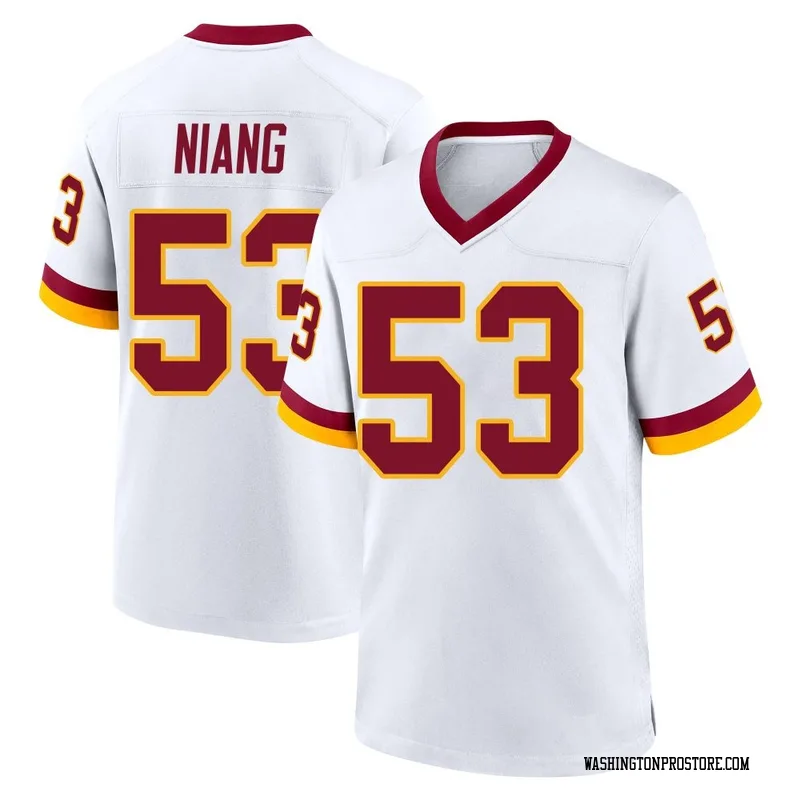 White Youth Lucas Niang Washington Commanders Game Jersey