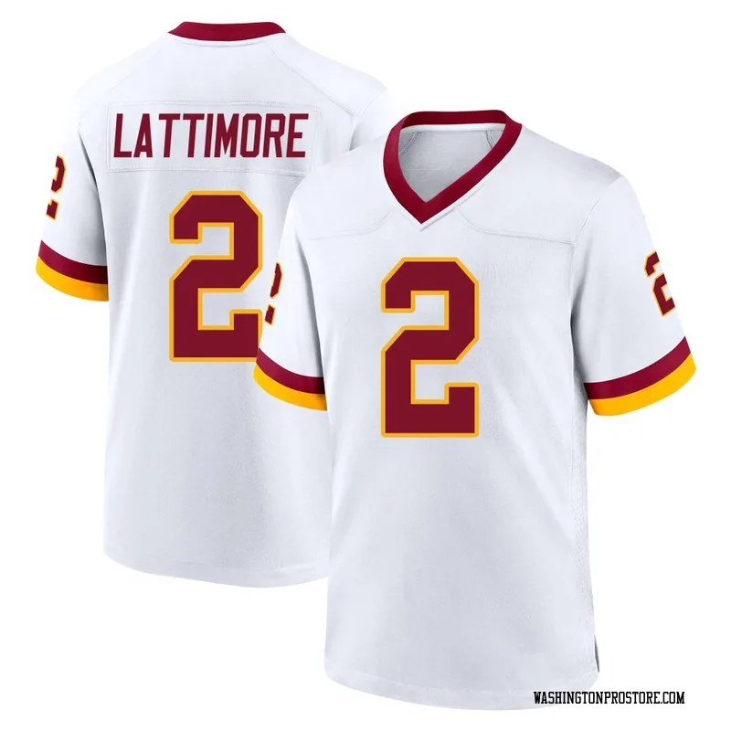 White Youth Marshon Lattimore Washington Commanders Game Jersey