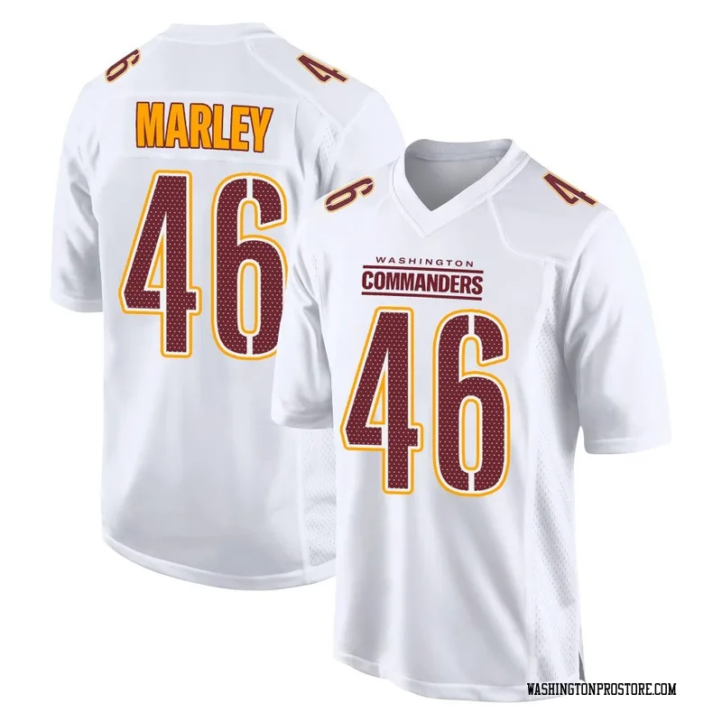 White Youth Nico Marley Washington Commanders Game Tundra Fashion Jersey