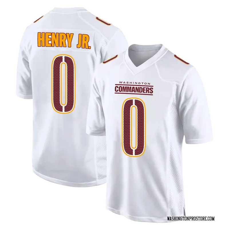 White Youth Robert Henry Jr. Washington Commanders Game Tundra Fashion Jersey
