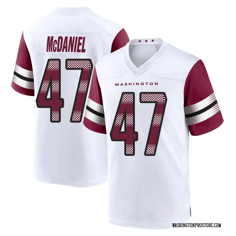 White Youth Robert McDaniel Washington Commanders Game Jersey