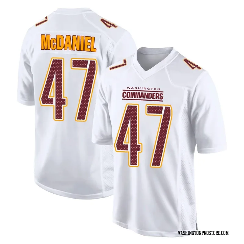 White Youth Robert McDaniel Washington Commanders Game Tundra Fashion Jersey