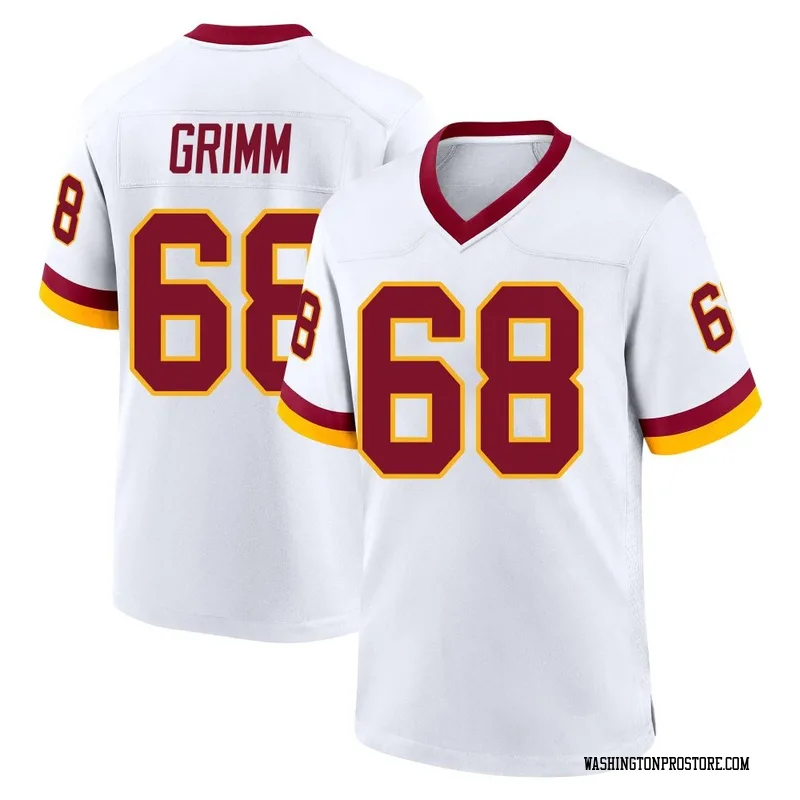 White Youth Russ Grimm Washington Commanders Game Jersey