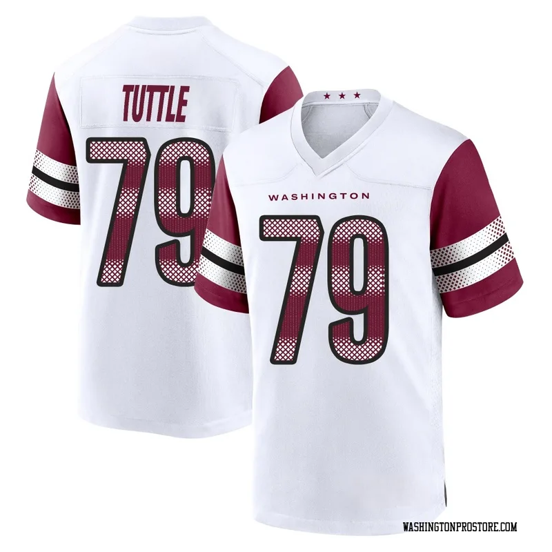 White Youth Shy Tuttle Washington Commanders Game Jersey