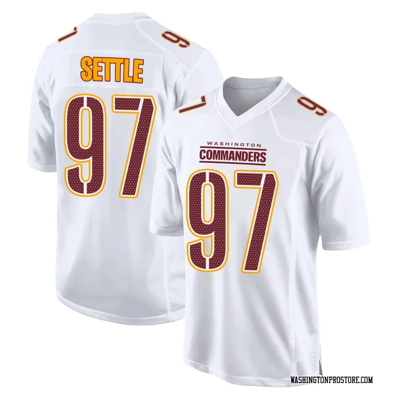 White Youth Tim Settle Washington Commanders Game Tundra Fashion Jersey