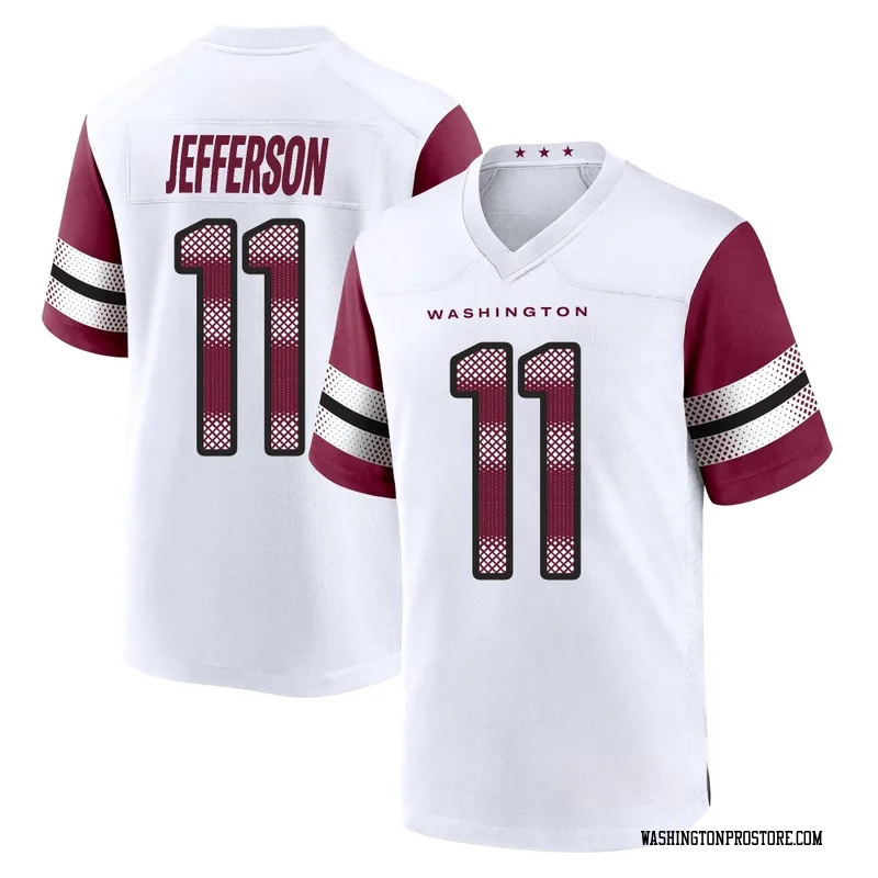 White Youth Van Jefferson Washington Commanders Game Jersey